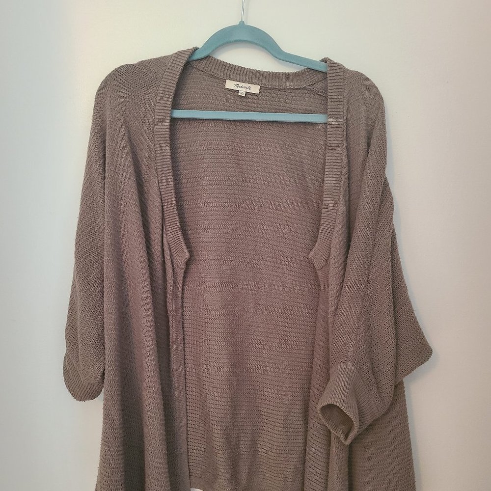 M - Madewell Olive Green Oversized Knit Cardigan